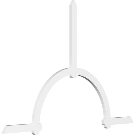 Ekena Millwork Ericson Architectural Grade PVC Gable Bracket, 108"W x 72"H x 2"D x 4"F, 16/12 Pitch GBP108X72X0204ERI00